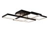 Nowoczesny plafon lampa sufitowa LED czarna uniwersalna minimalistyczna geometryczna prostokąty ściemnialna LOKERO 78101/60/30 Lucide